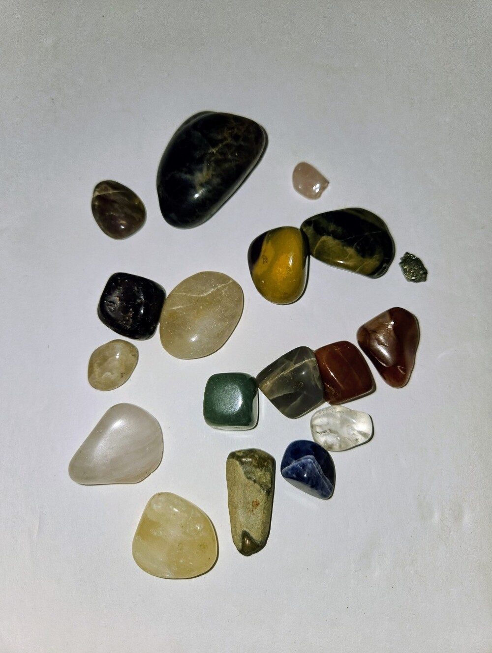 Polished Mixed Tumbled Stone Lot - Multicolor - Mixed Sizes